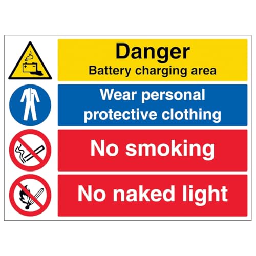 V Safety Danger Battery/PPE/No Smoking/No Naked Light 200 x... - Home & Kitchen Amazon UK à 2.04€
