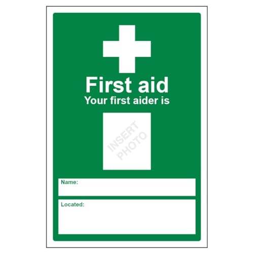 V Safety Your First Aider Is: 200 x 300mm - 2mm Rigid... - Home & Kitchen Amazon UK à 2.37€