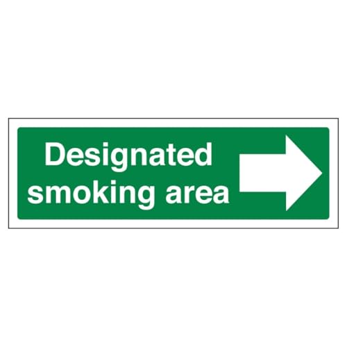 V Safety Designated Smoking Area Arrow Right - Landscape... - Home & Kitchen Amazon UK à 1.91€