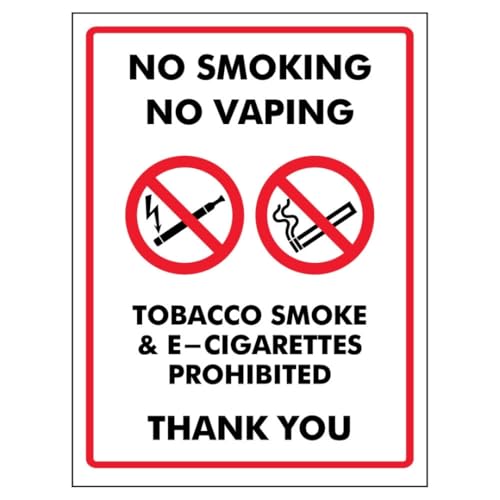 V Safety No Smoking No Vaping Tobacco Smoke & E-Cigarettes... - Maison & Cuisine en promo à 2.47€