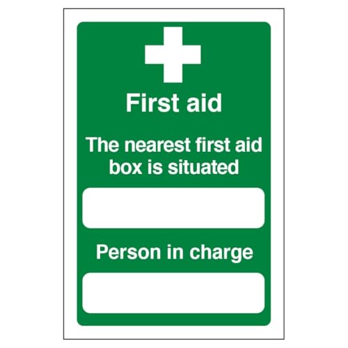 V Safety The Nearest First Aid Box Is Situated - Portrait... - Home & Kitchen Amazon UK à 2.43€