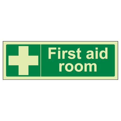 V Safety GITD First Aid Room - Landscape 300 x 100 mm... - Maison & Cuisine en promo à 2.74€