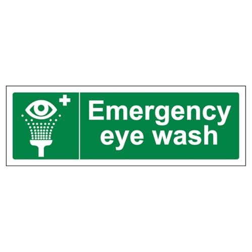 V Safety Emergency Eye Wash - Landscape 450 x 150 mm - 3mm... - Maison & Cuisine Amazon Royaume-Uni à 2.63€