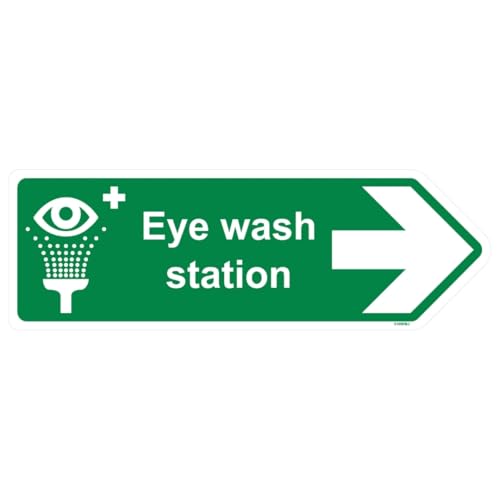 V Safety Eye Wash Station Arrow Right - Shaped Sign 450 x... - Maison & Cuisine en promo à 2.52€