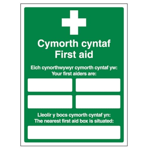 V Safety Welsh/English - Your First Aiders Are - Your... - Maison & Cuisine Amazon Royaume-Uni à 4.60€