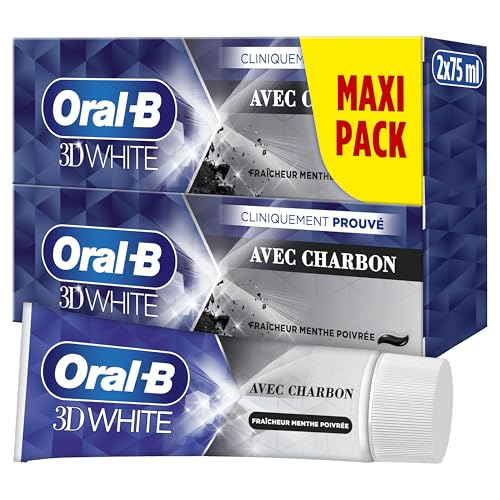 Oral-B Dentifrice Charbon 3D White Pour Effet Blancheur Dès... - Beauté & Parfums Amazon France à 3.49€