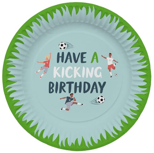 Folat 27568 Fußball Blau Grün Teller - Fantastic Football... - Nouvelle promo Amazon à 2.83€