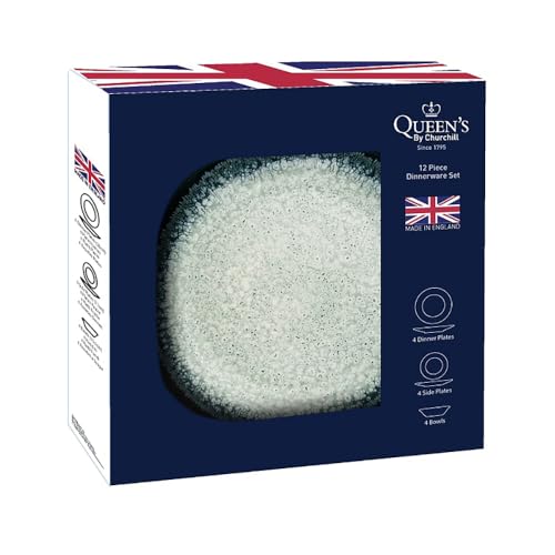 Queens By Churchill Apollo Ash 12 Piece Dinner Set - Amazon Royaume-Uni à 53.30€