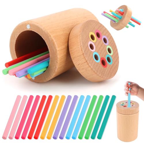 Montessori Jouet en Bois 1, 2, 3 ans, Bâtons de tri en... en promo à 8,99€ (-77%) sur Amazon FR