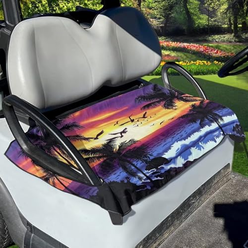 Suobstales Palm Tree Sunset Print Golf Cart Seat Covers... - Auto & Moto Amazon Royaume-Uni à 3.07€