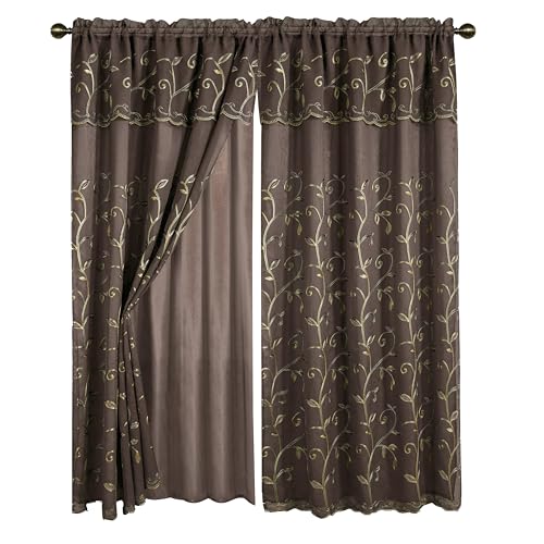 Elegant Comfort Lot de 2 Rideaux de fenêtre de Luxe en... - Maison & Cuisine Amazon France à 29.93€