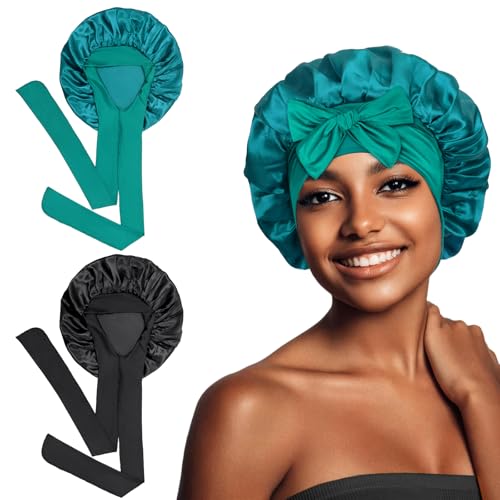 Euqvunn 2 Stück Schwarz Seidenhaube Zum Schlafen... - Beauté & Parfums Amazon Allemagne à 4.98€