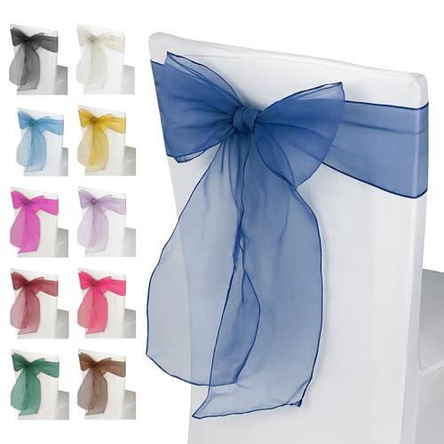 1 écharpe de chaise en organza bleu roi - Large pour nœuds... - Maison & Cuisine en promo à 2.52€