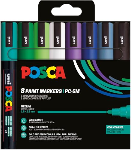 POSCA - Mitsubishi Pencil - Pochette 8 Marqueurs PC5M... en promo à 25,50€ (-36%) sur Amazon FR