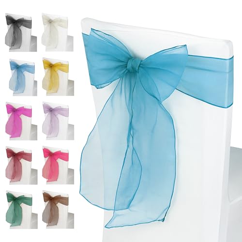1 écharpe de chaise en organza bleu aqua - Large pour nœuds... - Maison & Cuisine Amazon France à 2.52€