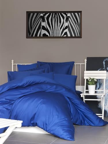 Luxurious Dark Blue Satin King Fitted Sheet, 160 x 200+30... - Maison & Cuisine Amazon Allemagne à 10.29€