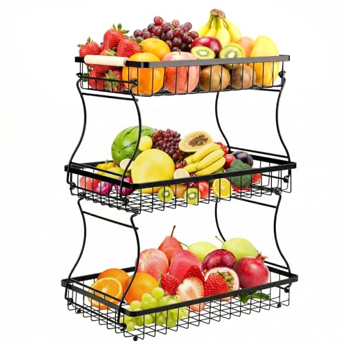 VINATO Obstschale, 3-stöckige Moderner Obstkorb mit... - Maison & Cuisine Amazon Allemagne à 26.34€