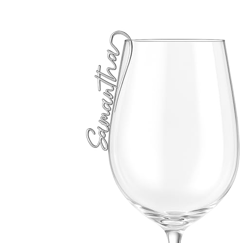 Personalised Stainless Steel Wine Glass Charms, Custom... - Bijoux & Montres Amazon Royaume-Uni à 1.90€