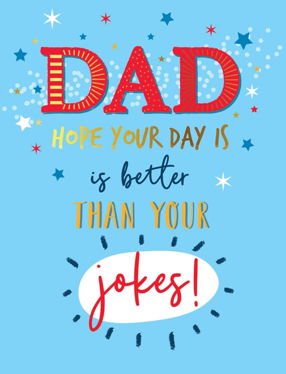 Piccadilly Greetings Father's Day Card, Dad Bad Jokes... - Auto & Moto Amazon Royaume-Uni à 1.77€