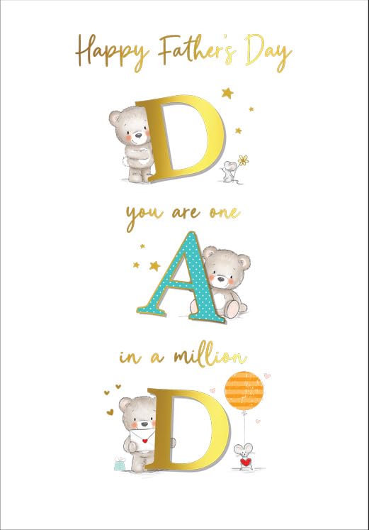 Piccadilly Greetings Father's Day Card, Dad in a Million... - Auto & Moto Amazon Royaume-Uni à 1.94€