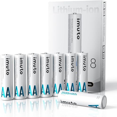 imuto 8 batterie AA ricaricabili al litio 1,5 V... - Bon plan à 9.69€