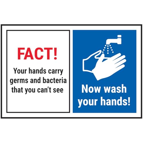 V Safety FACT! Your Hands Carry Germs...Now Wash Your... - Home & Kitchen Amazon UK à 1.85€