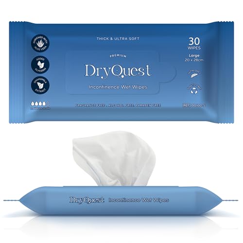 DryQuest Incontinence Wet Wipes, Pack of 30 Travel Wipes... - Santé & Bien-être Amazon Royaume-Uni à 1.99€