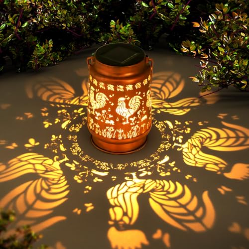 Solar Lanterns Outdoor Garden Decor,Chicken Gifts for... - Jardin & Extérieur en promo à 16.99€