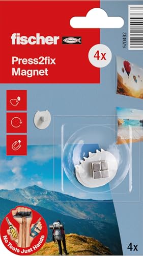 fischer Press2Fix Lot de 4 crochets magnétiques à fixer sur... en promo à 6,19€ (-66%) sur Amazon FR