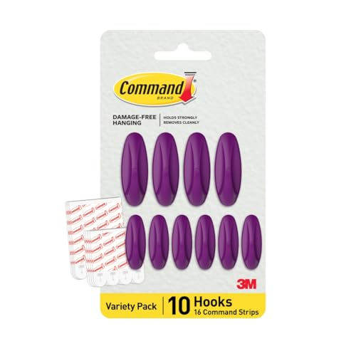 Command Ganchos Adhesivos Color Morado - 10 ganchos (4... - Maison & Cuisine Amazon Espagne à 6.48€