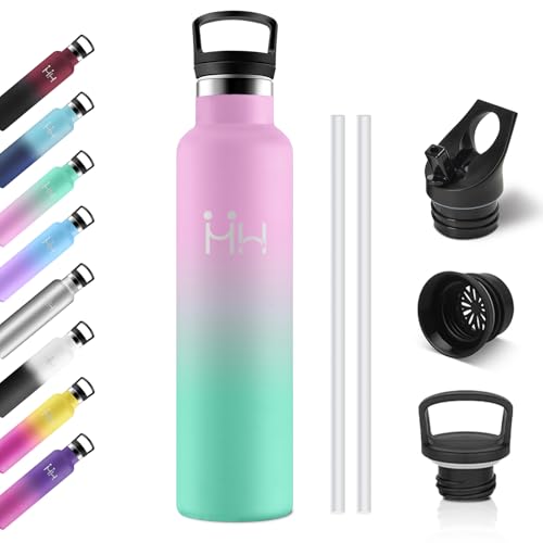 Bouteille Isotherme 1L, Gourde avec en Paille, Gourde Acier... - Sports & Fitness en promo à 13.45€