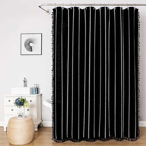 meioro Black Shower Curtain, Mould Proof Mildew Resistant... - Sports & Fitness Amazon Royaume-Uni à 9.99€