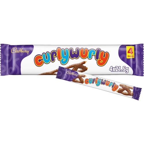 Cadbury Milk Chocolate Curly Wurly Bar, 4 bar pack, 86 g... - Épicerie Amazon Royaume-Uni à 1.25€