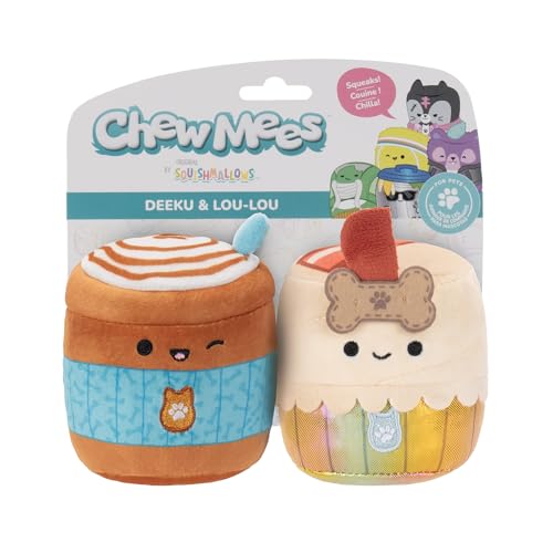 Squishmallows Chewmees 3.5-Inch Deeku Pup Latte + Lou-Lou... - Animalerie Amazon Royaume-Uni à 3.50€