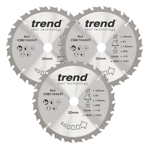 Trend Wood Cordless Circular Saw Blade, 184mm Diameter... - Bricolage & Outils en promo à 18.53€