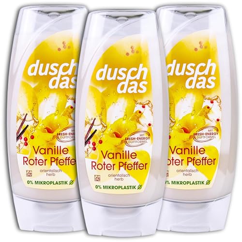 3 er Pack Duschdas Duschgel Vanille & Roter Pfeffer 3 x 225... - Beauté & Parfums Amazon Allemagne à 8.26€