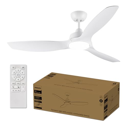 Philips Fixed Blade Fan Ceiling, 3 Blades, Big (52") 28W... - Maison & Cuisine Amazon Royaume-Uni à 95.18€