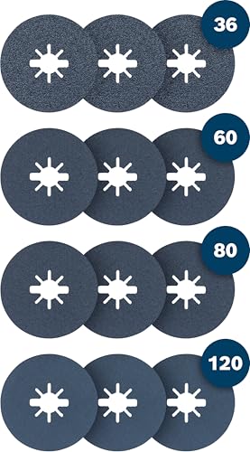 Bosch Lot de 12 disques en fibre PRO R574 pour meuleuse... - Bricolage & Outils en promo à 13.54€