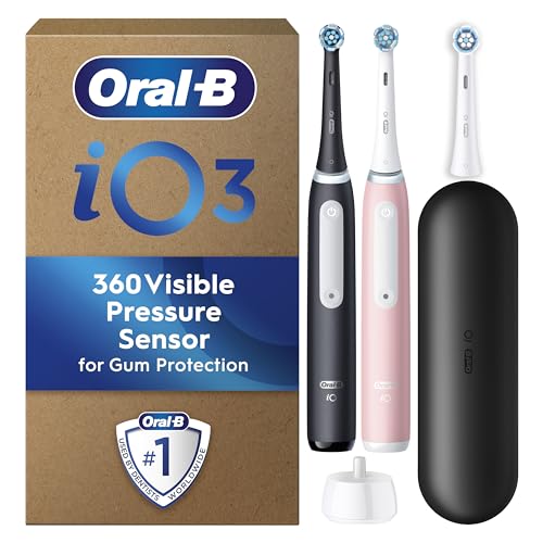 Oral-B iO3 Electric Toothbrush Dual Pack, Pink and Black, 3... - Beauty & Fragrances Amazon UK à 95.00€
