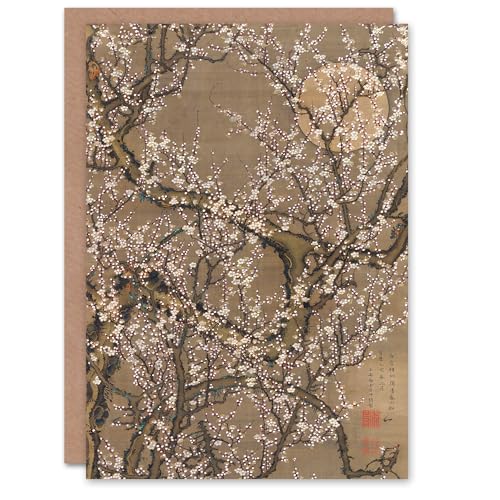 Artery8 Ito Jakuchu Art Card White Plum Blossoms and Moon... - Maison & Cuisine Amazon Royaume-Uni à 1.94€