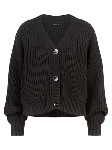 APART Oversized Strickjacke mit Knopfleiste, schwarz, 44/46 - Amazon Germany à 36.49€