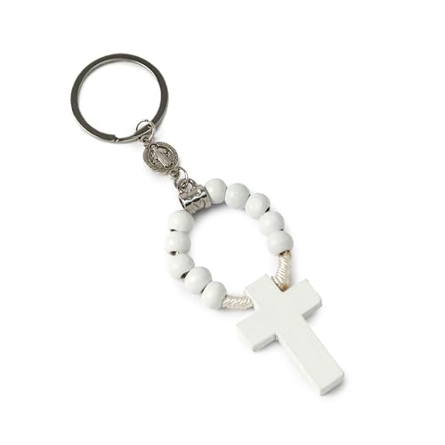 Mopec Blanc K16 Lot de 10 porte-clés avec chapelet en bois... en promo à 18,16€ (-52%) sur Amazon FR