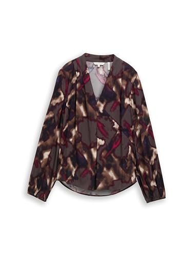 TOM TAILOR Blusa de Mujer, 39033 - Brown Blurry Argyle, 40 - Amazon Espagne à 10.67€