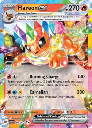 Pokemon - Flareon ex 014/131 – Evoluzioni Prismatiche –... - Jeux Vidéo & Consoles en promo à 22.08€