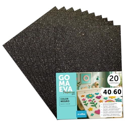 m-office Fogli di Gomma Eva Colorata Glitterata, Gomma... - Maison & Cuisine Amazon Italie à 16.68€