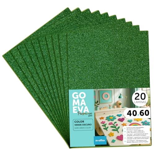 m-office Fogli di Gomma Eva Colorata Glitterata, Gomma... - Maison & Cuisine Amazon Italie à 16.68€