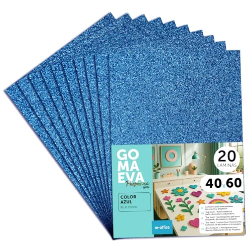 m-office Fogli di Gomma Eva Colorata Glitterata, Gomma... - Maison & Cuisine en promo à 18.53€