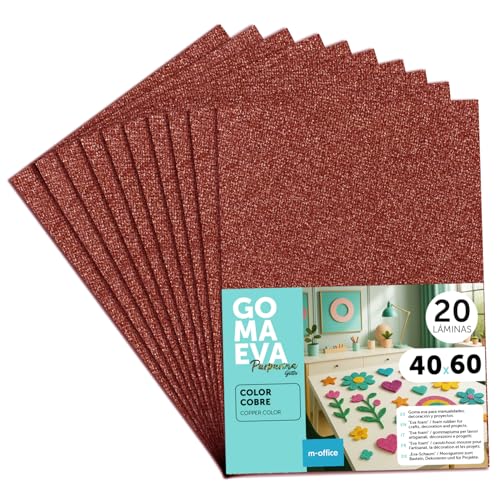 m-office Fogli di Gomma Eva Colorata Glitterata, Gomma... - High-Tech & Électronique en promo à 18.53€