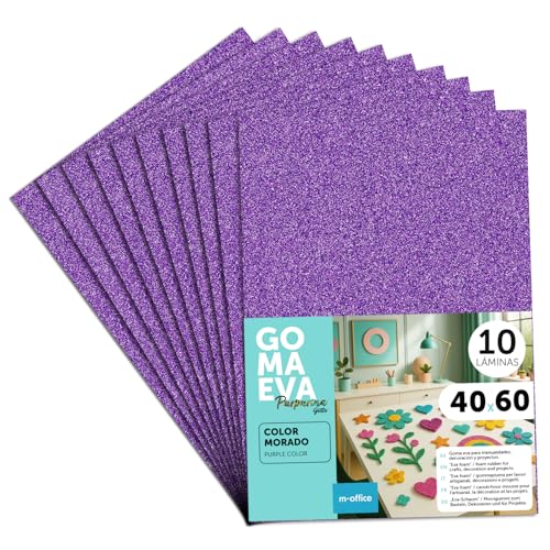 m-office Fogli di Gomma Eva Colorata Glitterata, Gomma... - Home & Kitchen Amazon Italy à 29.54€