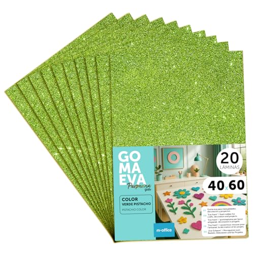 m-office Fogli di Gomma Eva Colorata Glitterata, Gomma... - Home & Kitchen Amazon Italy à 16.68€